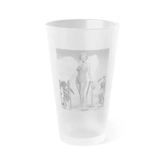 Doris Day #118 (Vintage Female Icon) Frosted Pint Glass 16oz 16oz Frosted - Go Mug Yourself