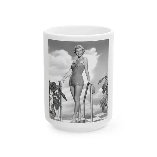 Doris Day #118 (Vintage Female Icon) White Coffee Mug 15oz - Go Mug Yourself