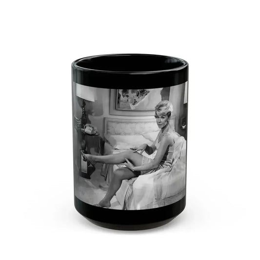 Doris Day #119 (Vintage Female Icon) Black Coffee Mug 15oz - Go Mug Yourself