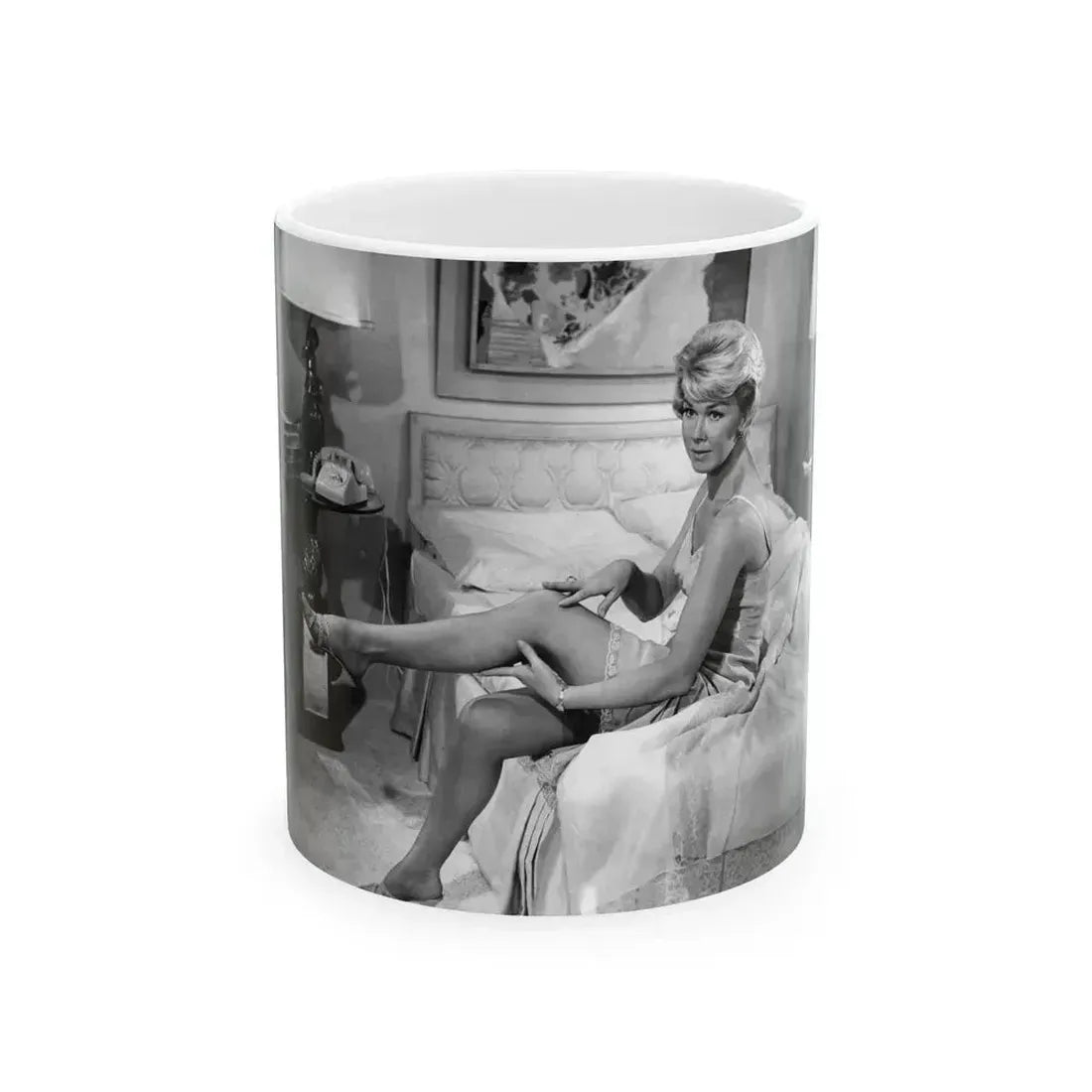 Doris Day #119 (Vintage Female Icon) White Coffee Mug 11oz - Go Mug Yourself