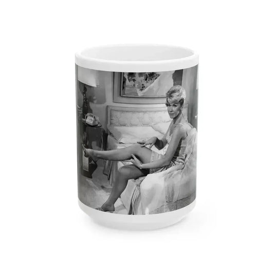 Doris Day #119 (Vintage Female Icon) White Coffee Mug 15oz - Go Mug Yourself