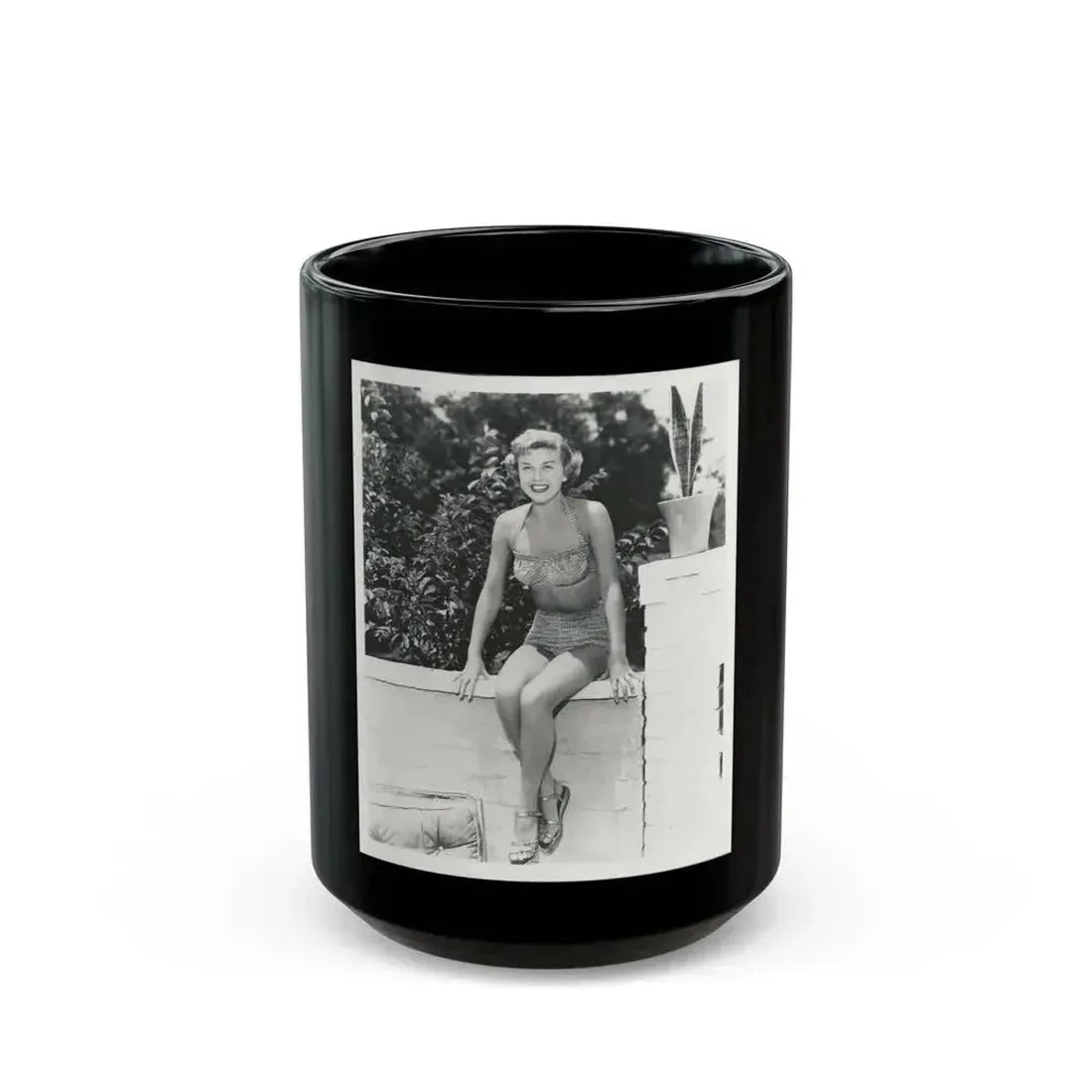 Doris Day #120 (Vintage Female Icon) Black Coffee Mug 15oz - Go Mug Yourself