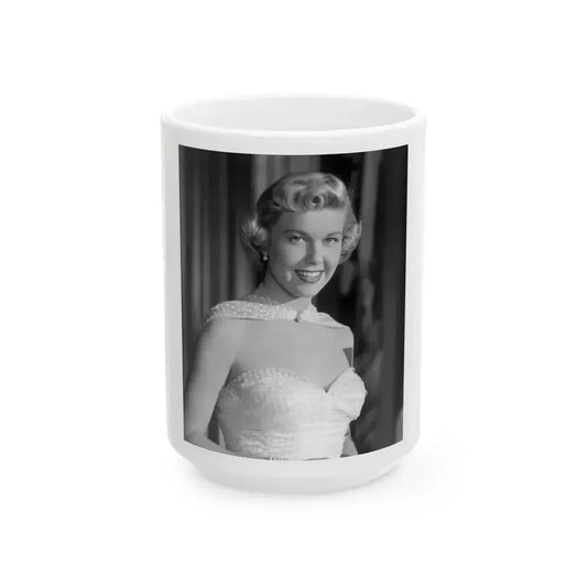 Doris Day #122 (Vintage Female Icon) White Coffee Mug 15oz - Go Mug Yourself