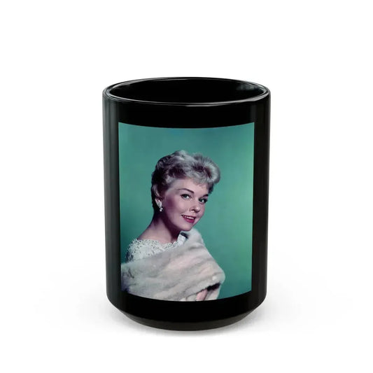 Doris Day #43 (Vintage Female Icon) Black Coffee Mug 15oz - Go Mug Yourself