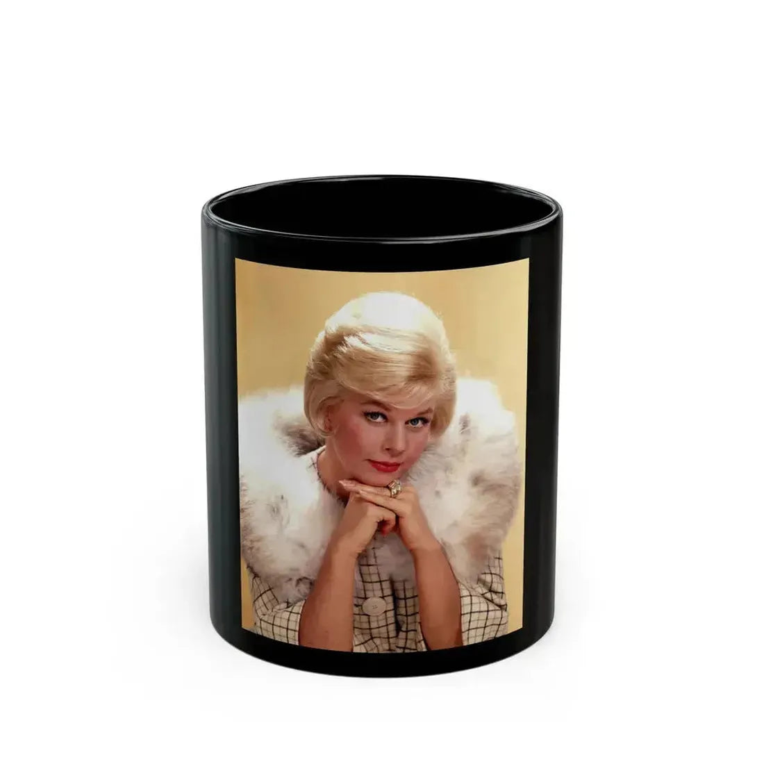 Doris Day #60 (Vintage Female Icon) Black Coffee Mug 11oz - Go Mug Yourself
