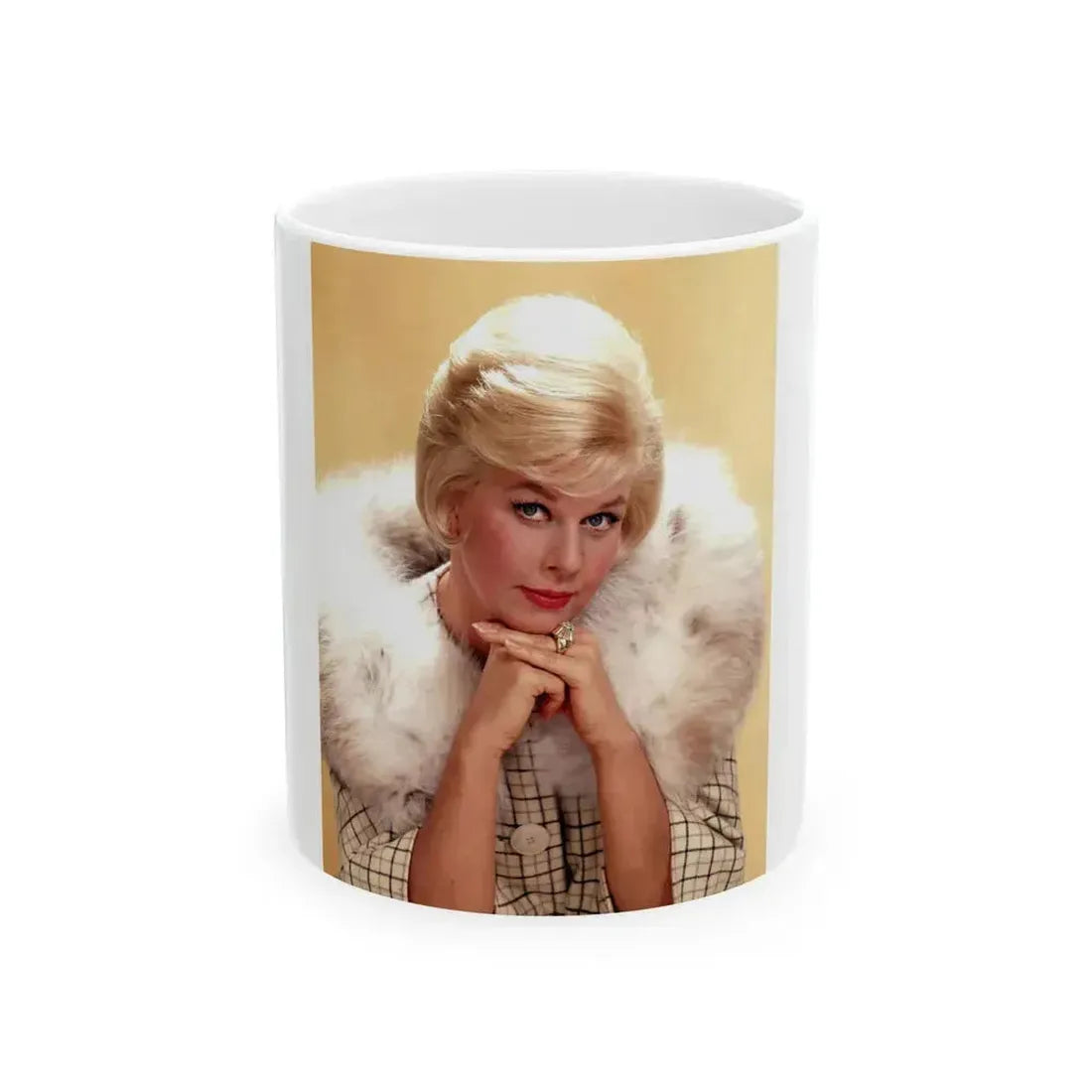 Doris Day #60 (Vintage Female Icon) White Coffee Mug 11oz - Go Mug Yourself