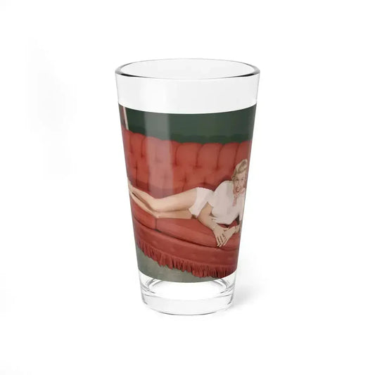 Doris Day #62 - Beautiful Feet & Red Painted Toes in White Thong Sandals (Vintage Female Icon) Pint Glass 16oz 16oz - Go Mug Yourself