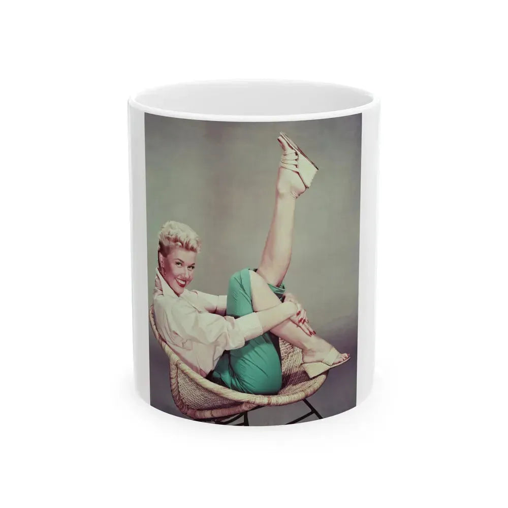 Doris Day #67 (Vintage Female Icon) White Coffee Mug 11oz - Go Mug Yourself