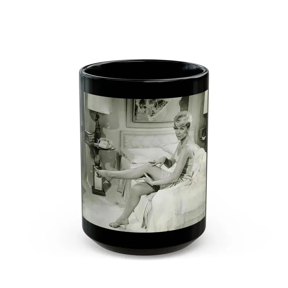 Doris Day #69 (Vintage Female Icon) Black Coffee Mug 15oz - Go Mug Yourself
