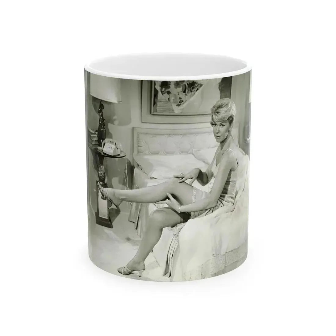 Doris Day #69 (Vintage Female Icon) White Coffee Mug 11oz - Go Mug Yourself