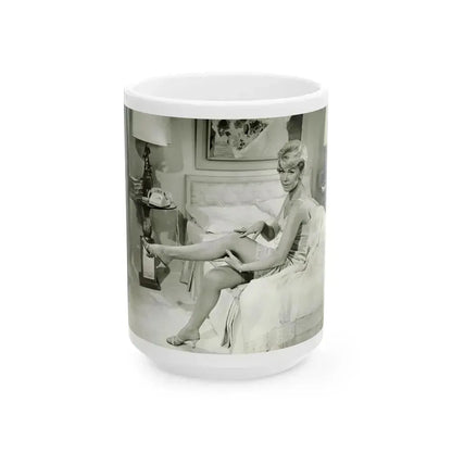 Doris Day #69 (Vintage Female Icon) White Coffee Mug 15oz - Go Mug Yourself