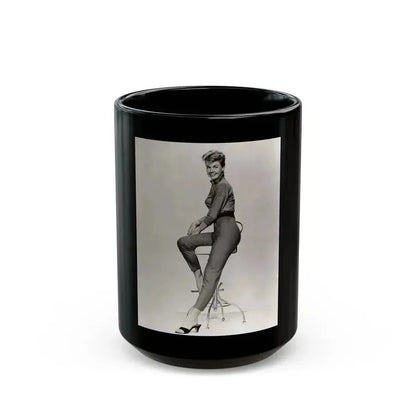 Doris Day #70 (Vintage Female Icon) Black Coffee Mug 15oz - Go Mug Yourself