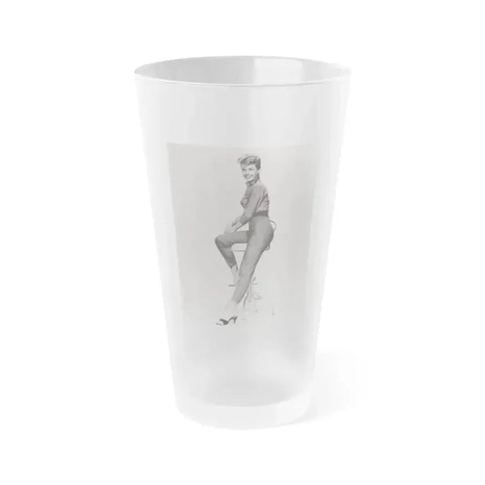 Doris Day #70 (Vintage Female Icon) Frosted Pint Glass 16oz 16oz Frosted - Go Mug Yourself