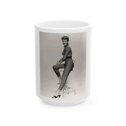 Doris Day #70 (Vintage Female Icon) White Coffee Mug 15oz - Go Mug Yourself