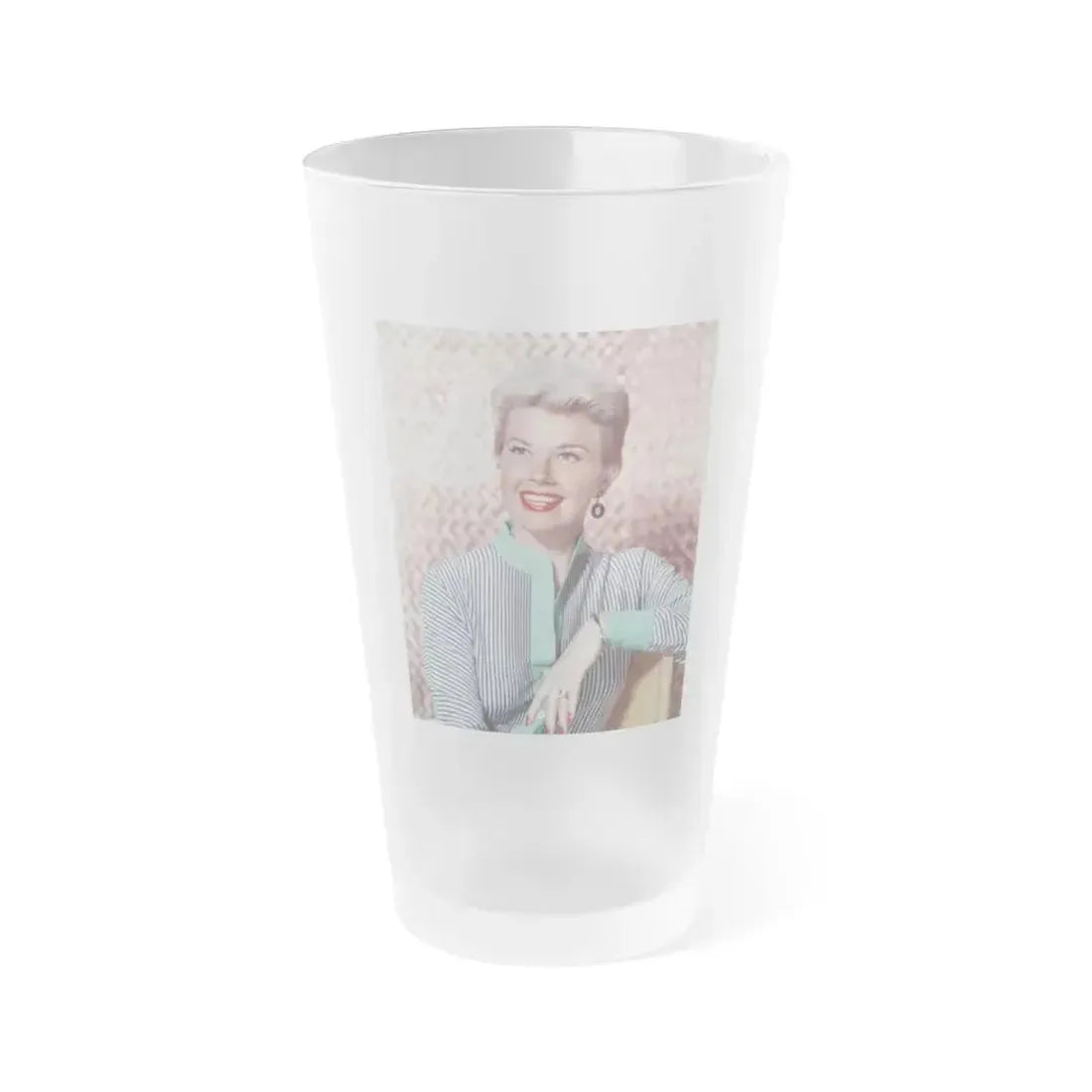 Doris Day #79 (Vintage Female Icon) Frosted Pint Glass 16oz 16oz Frosted - Go Mug Yourself