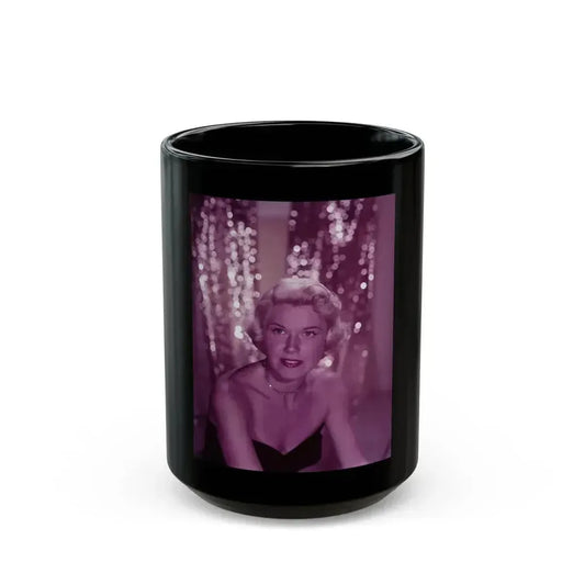 Doris Day #81 (Vintage Female Icon) Black Coffee Mug 15oz - Go Mug Yourself