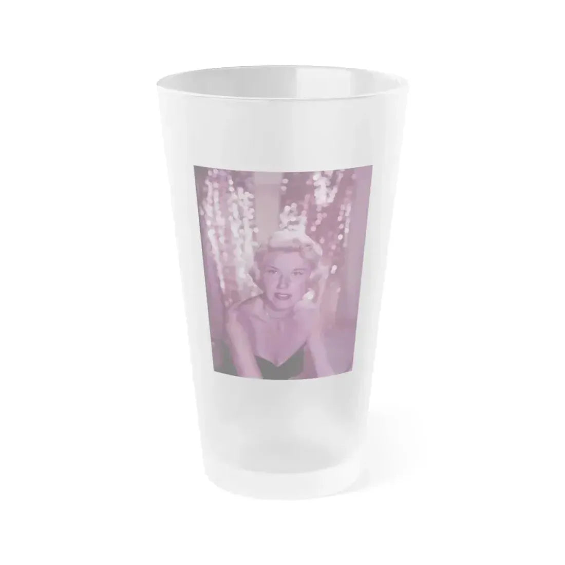 Doris Day #81 (Vintage Female Icon) Frosted Pint Glass 16oz 16oz Frosted - Go Mug Yourself