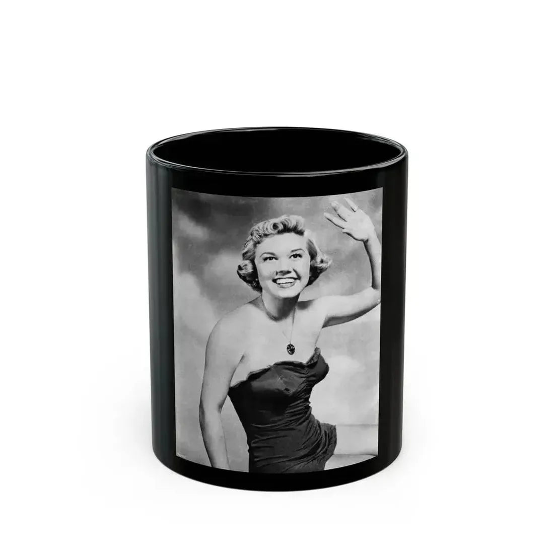 Doris Day #84 (Vintage Female Icon) Black Coffee Mug 11oz - Go Mug Yourself