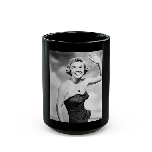 Doris Day #84 (Vintage Female Icon) Black Coffee Mug 15oz - Go Mug Yourself
