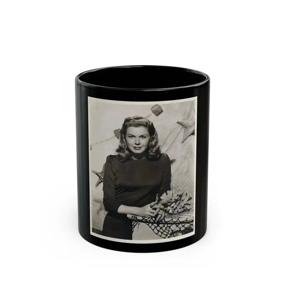 Doris Day #89 (Vintage Female Icon) Black Coffee Mug 11oz - Go Mug Yourself