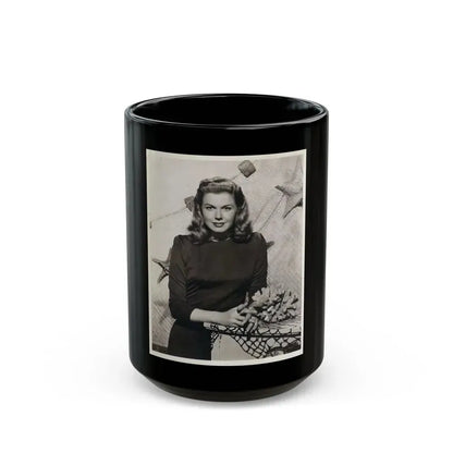 Doris Day #89 (Vintage Female Icon) Black Coffee Mug 15oz - Go Mug Yourself