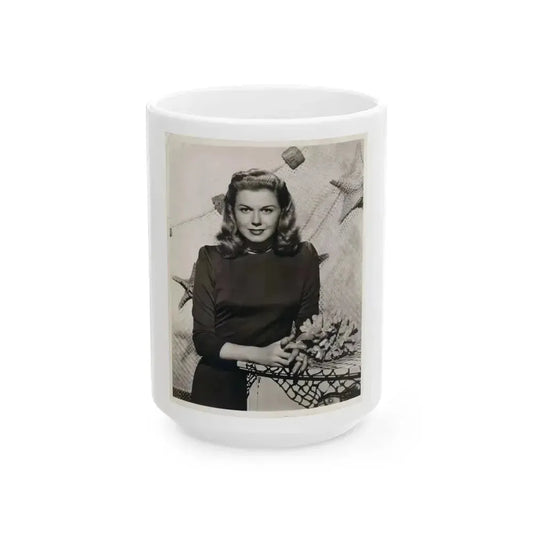 Doris Day #89 (Vintage Female Icon) White Coffee Mug 15oz - Go Mug Yourself