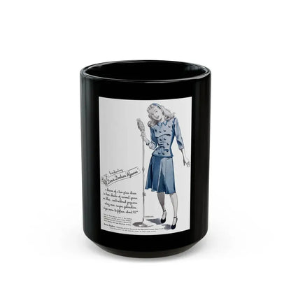 Doris Dodson ad, Calling All Girls, October 1944 - Black Coffee Mug 15oz - Go Mug Yourself