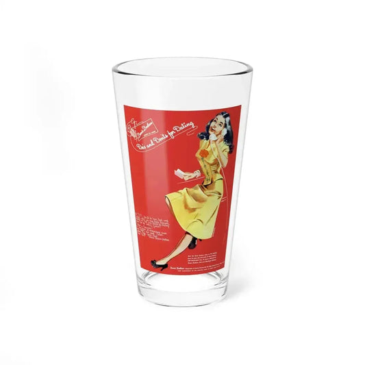 Doris Dodson ad, Calling All Girls, September 1944 - Pint Glass 16oz 16oz - Go Mug Yourself