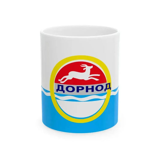 Dornod Aimag Flag (Mongolia) White Coffee Mug 11oz - Go Mug Yourself