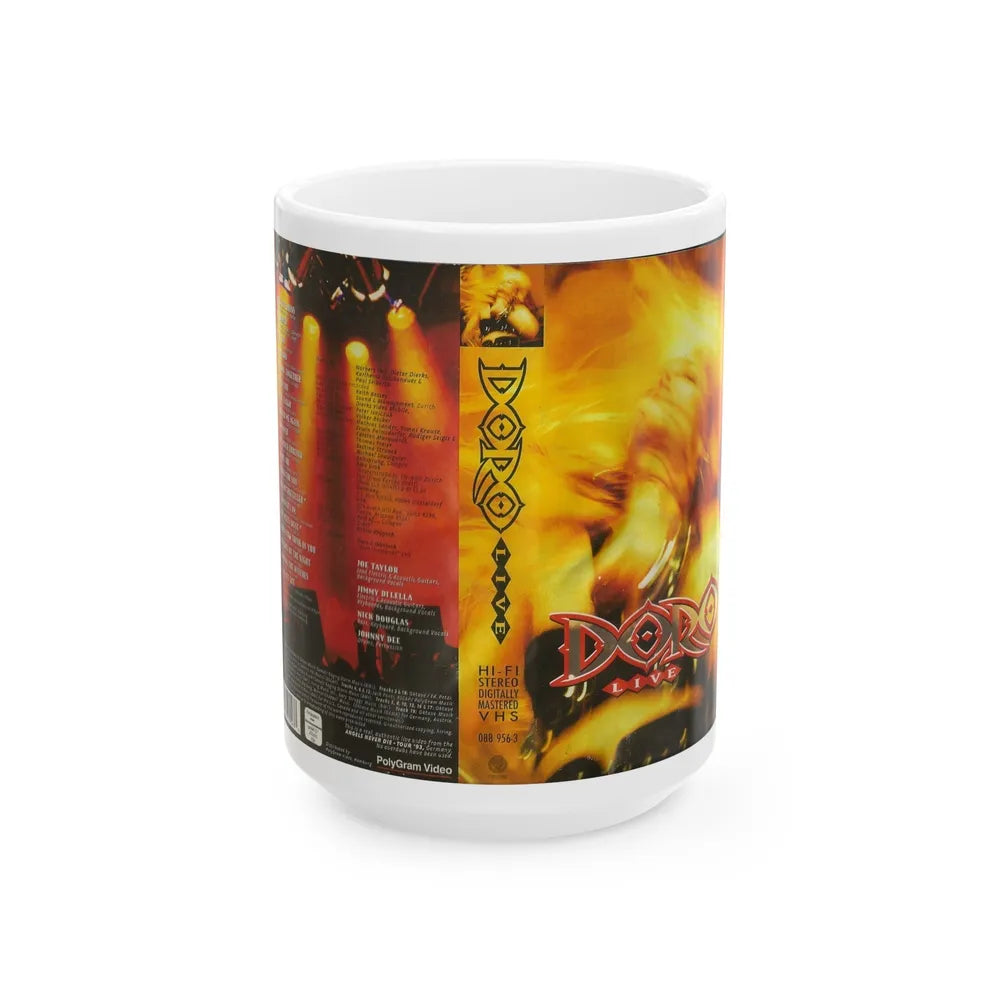 DORO LIVE (VHS COVER) - White Coffee Mug-15oz-Go Mug Yourself