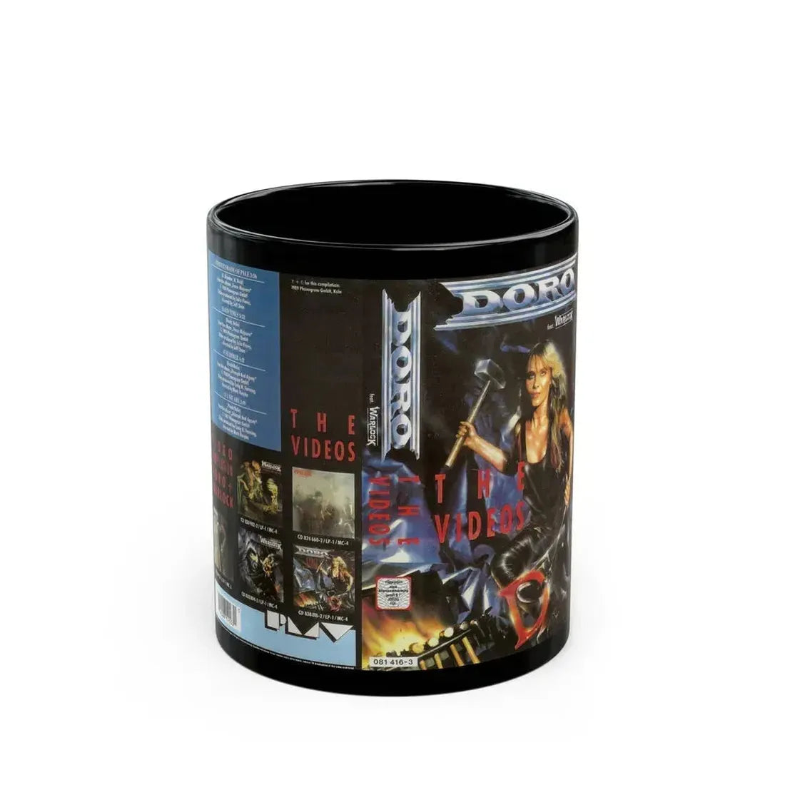 DORO THE VIDEOS (VHS COVER) - Black Coffee Mug 11oz - Go Mug Yourself