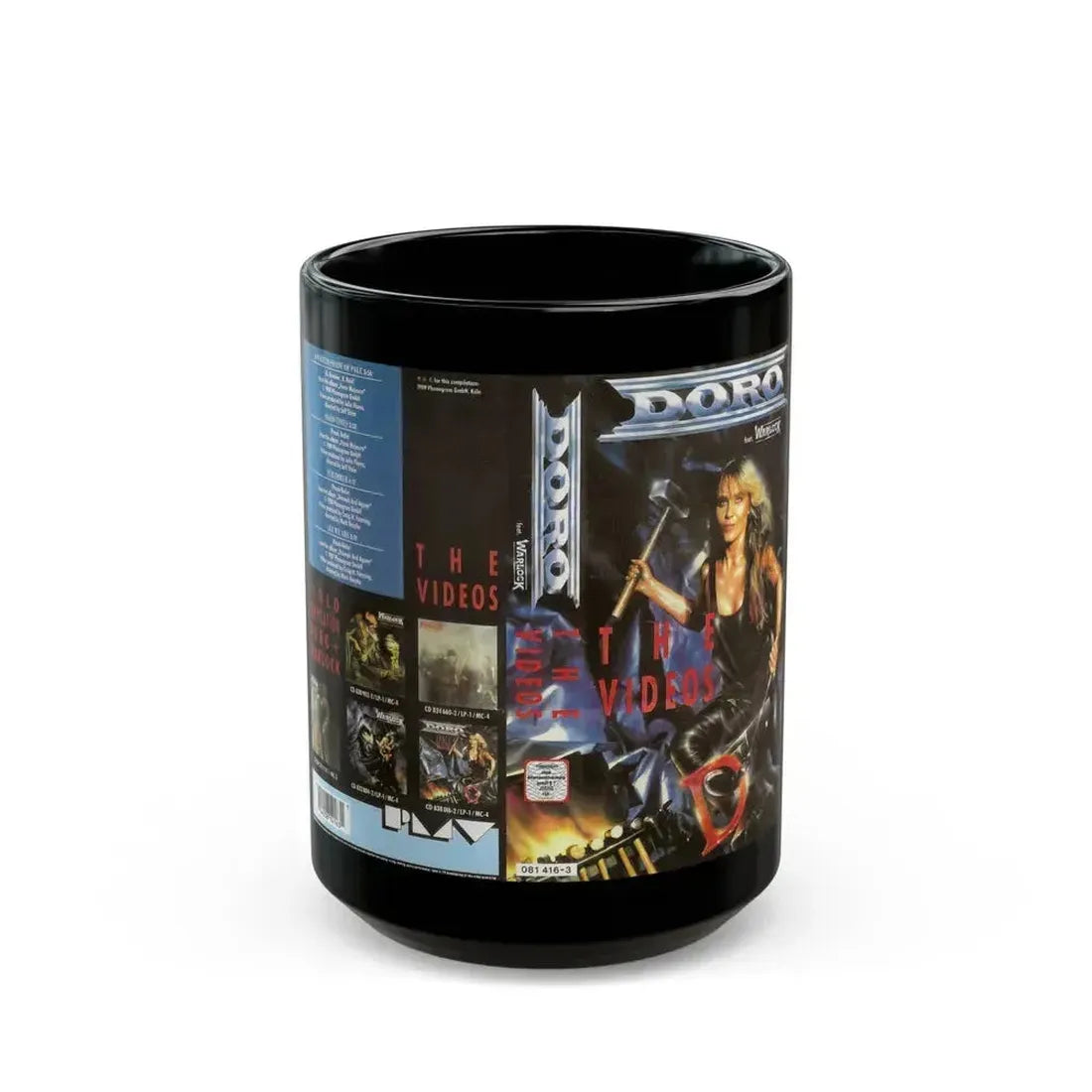 DORO THE VIDEOS (VHS COVER) - Black Coffee Mug 15oz - Go Mug Yourself