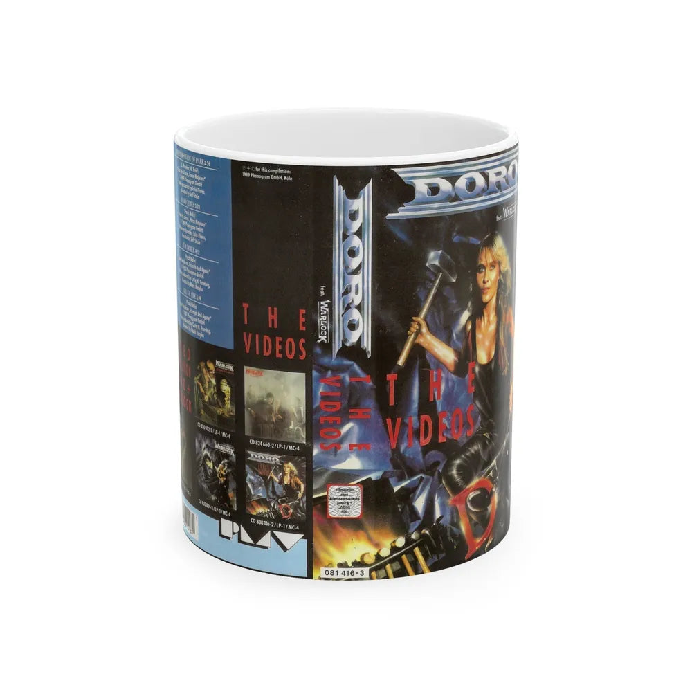 DORO THE VIDEOS (VHS COVER) - White Coffee Mug-11oz-Go Mug Yourself