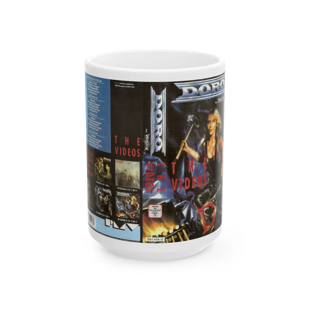 DORO THE VIDEOS (VHS COVER) - White Coffee Mug-15oz-Go Mug Yourself