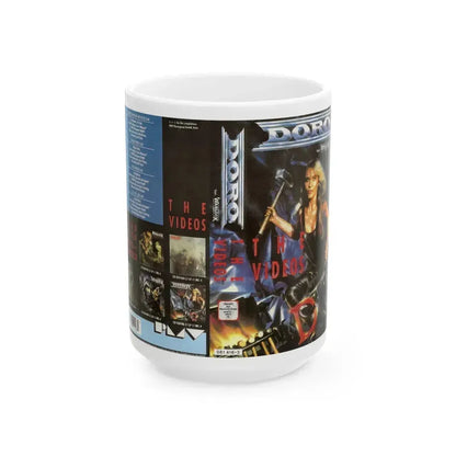 DORO THE VIDEOS (VHS COVER) - White Coffee Mug 15oz - Go Mug Yourself
