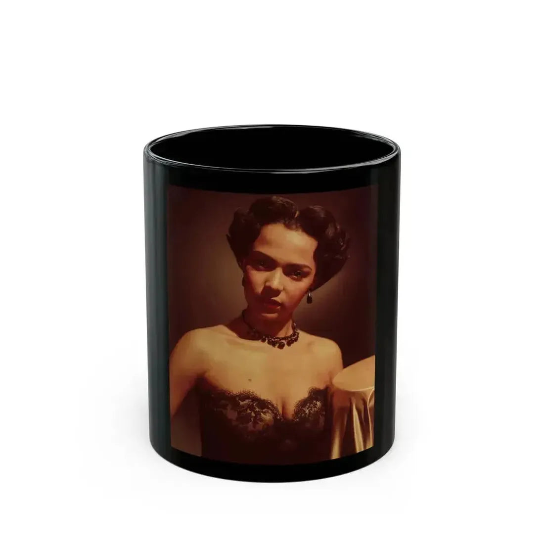 Dorothy Dandridge #01 (Vintage Female Icon) Black Coffee Mug 11oz - Go Mug Yourself
