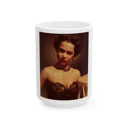 Dorothy Dandridge #01 (Vintage Female Icon) White Coffee Mug 15oz - Go Mug Yourself