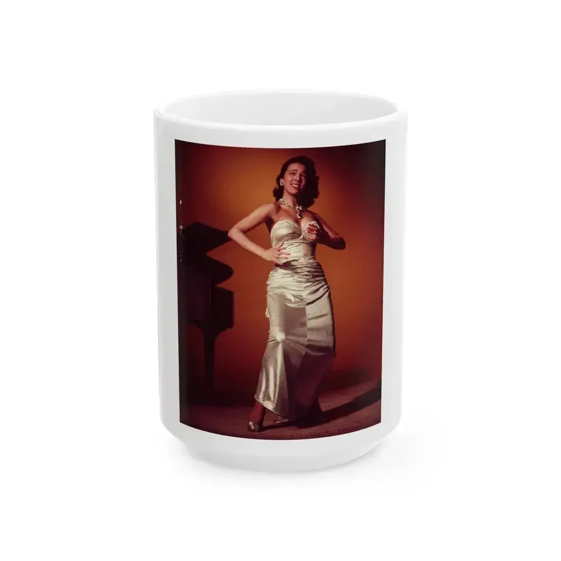 Dorothy Dandridge #04 (Vintage Female Icon) White Coffee Mug 15oz - Go Mug Yourself