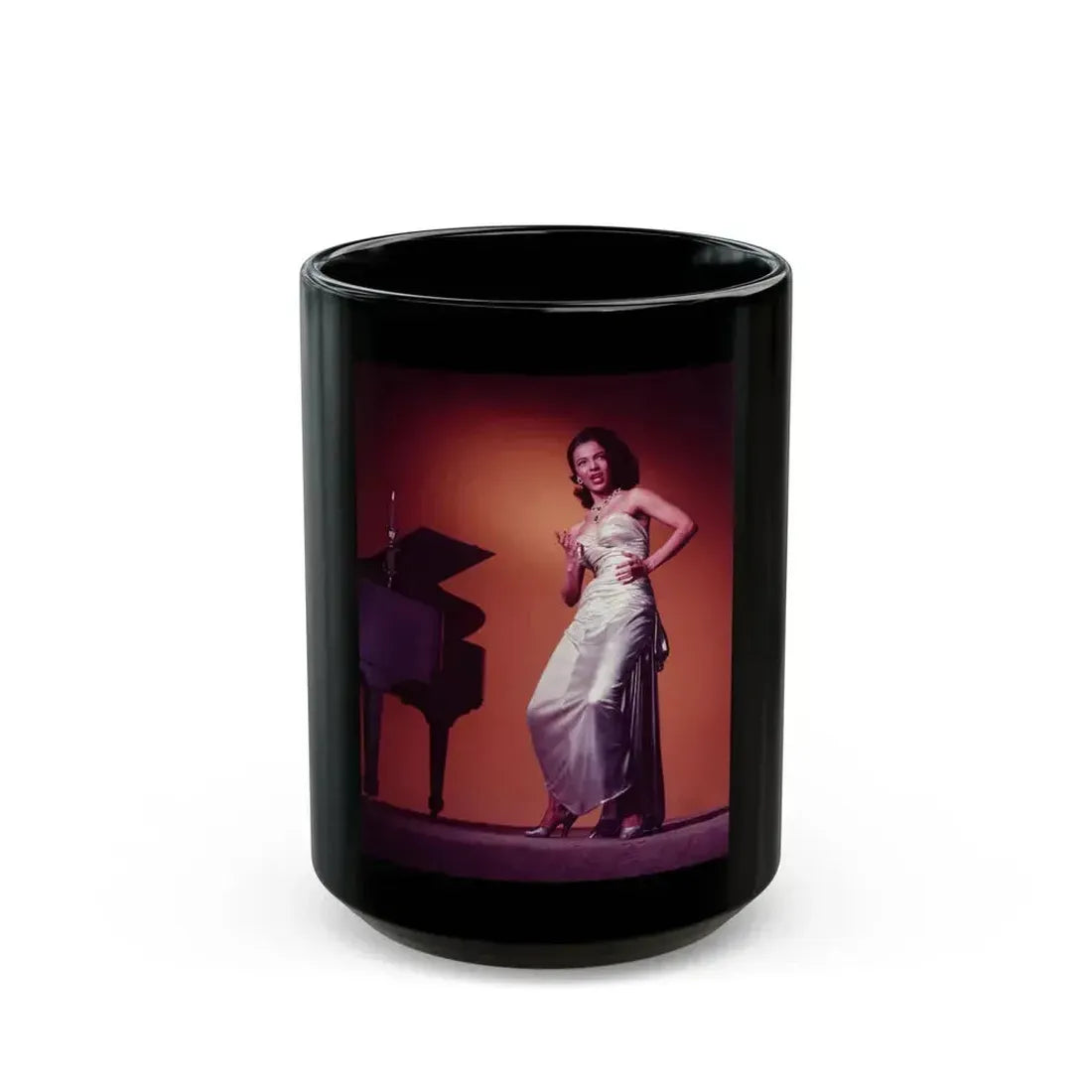 Dorothy Dandridge #05 (Vintage Female Icon) Black Coffee Mug 15oz - Go Mug Yourself