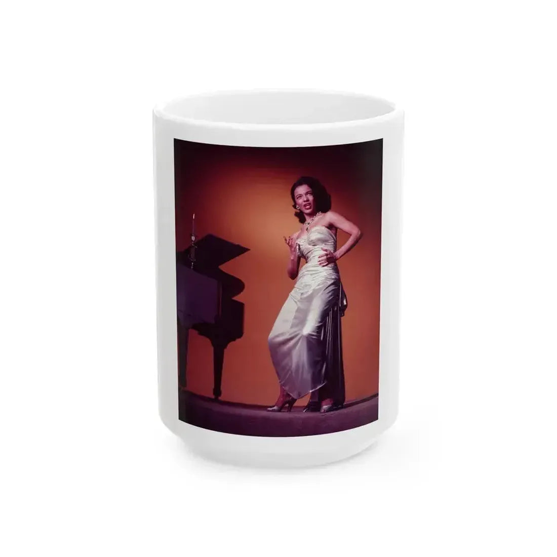 Dorothy Dandridge #05 (Vintage Female Icon) White Coffee Mug 15oz - Go Mug Yourself