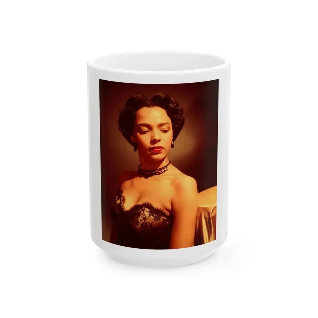 Dorothy Dandridge #09 (Vintage Female Icon) White Coffee Mug 15oz - Go Mug Yourself