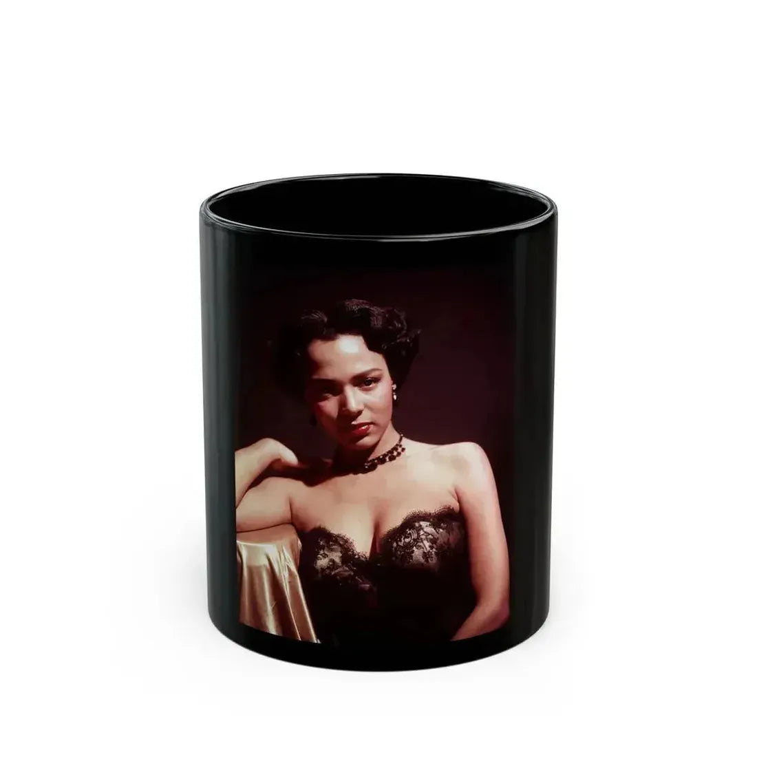 Dorothy Dandridge #10 (Vintage Female Icon) Black Coffee Mug 11oz - Go Mug Yourself