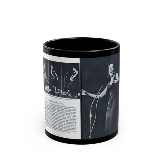Dorothy Dandridge #100 - Pages 7 & 8 of 8 Featuring, Dorothy with, 2 B&W Photos & Article ending from Pageant Digest Mag. June '55 (Vintage Female Icon) Black Coffee Mug 11oz - Go Mug Yourself