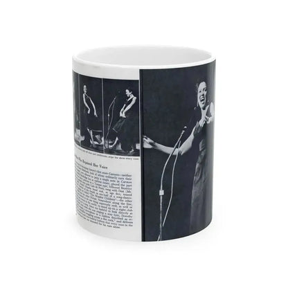 Dorothy Dandridge #100 - Pages 7 & 8 of 8 Featuring, Dorothy with, 2 B&W Photos & Article ending from Pageant Digest Mag. June '55 (Vintage Female Icon) White Coffee Mug 11oz - Go Mug Yourself