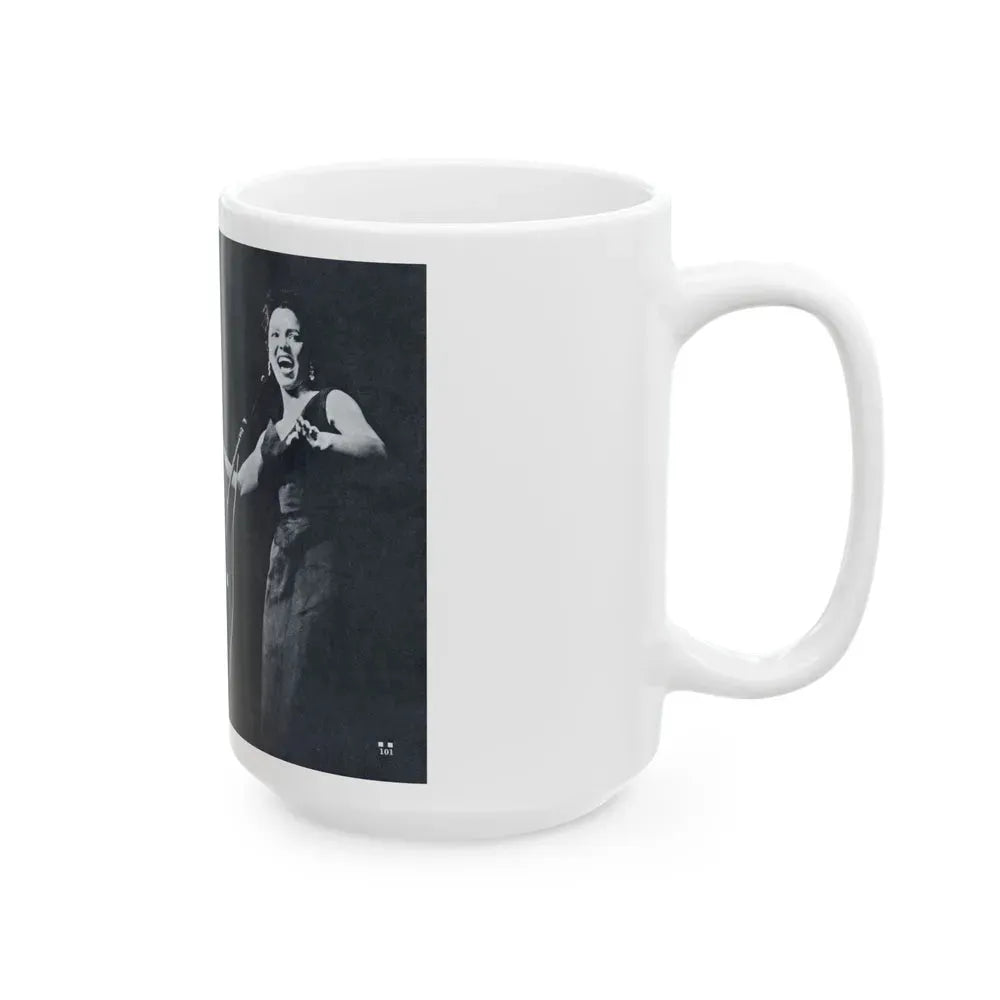 Dorothy Dandridge #100 - Pages 7 & 8 of 8 Featuring, Dorothy with, 2 B&W Photos & Article ending from Pageant Digest Mag. June '55 (Vintage Female Icon) White Coffee Mug - Go Mug Yourself