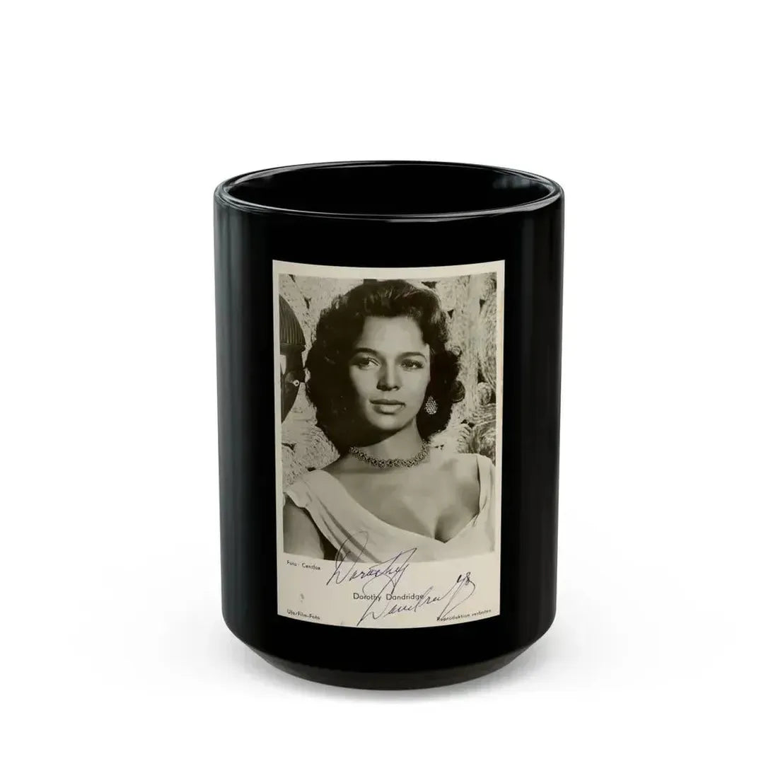 Dorothy Dandridge #52 (Vintage Female Icon) Black Coffee Mug 15oz - Go Mug Yourself
