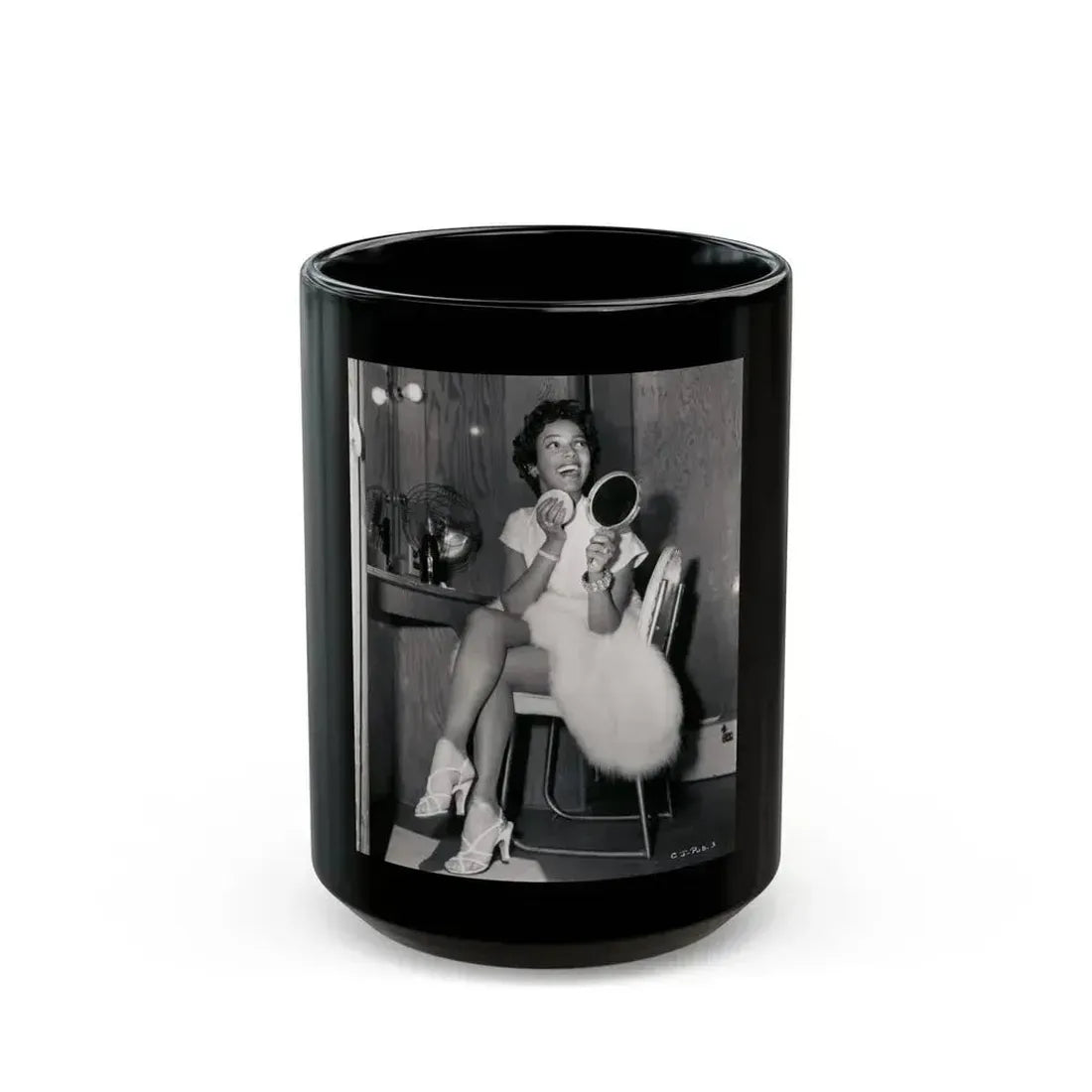 Dorothy Dandridge #54 (Vintage Female Icon) Black Coffee Mug 15oz - Go Mug Yourself
