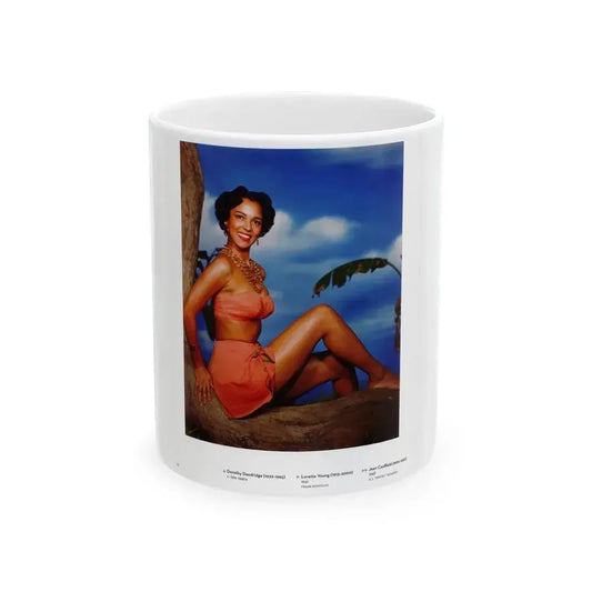 Dorothy Dandridge #74 - Hollywood In Kodachrome 1940-1949 Book - 1 Color Photo (Vintage Female Icon) White Coffee Mug 11oz - Go Mug Yourself