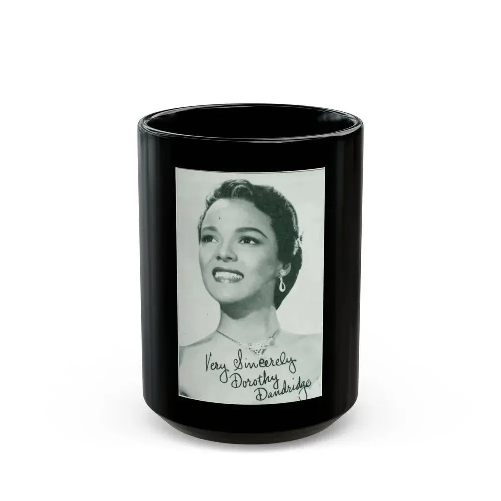Dorothy Dandridge #83 (Vintage Female Icon) Black Coffee Mug 15oz - Go Mug Yourself