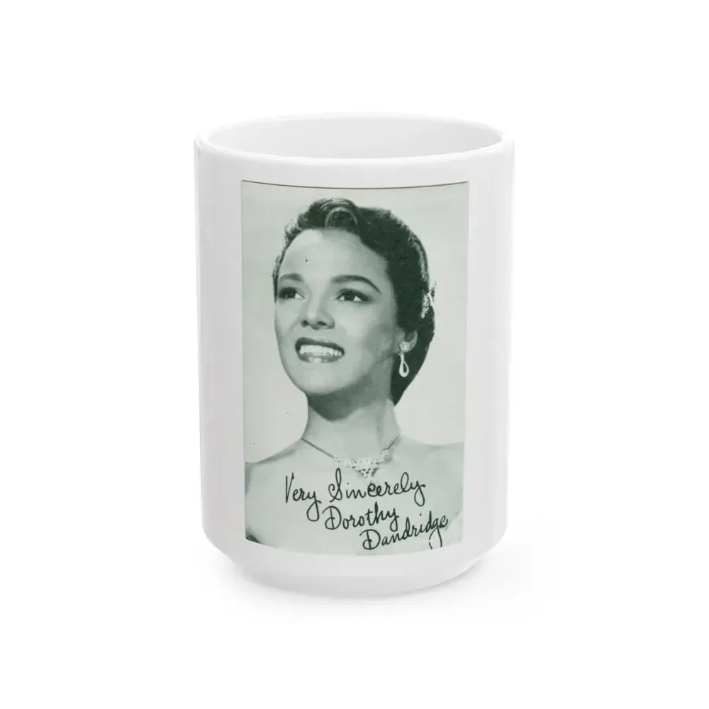 Dorothy Dandridge #83 (Vintage Female Icon) White Coffee Mug 15oz - Go Mug Yourself